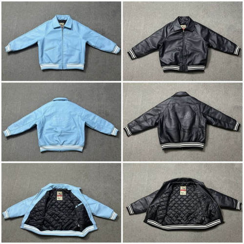 AM1RI Varsity Bone Sleeve Jacket Blue Black White