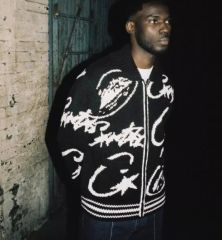 Corteiz Zipper Knit Sweater Jacket Black White