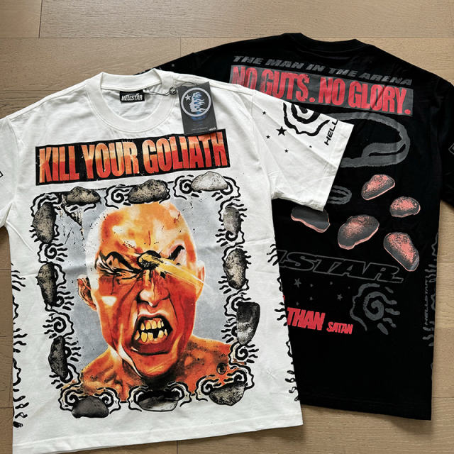 Hellstar KILL YOUR GOLIATH T-Shirt Tee Black White