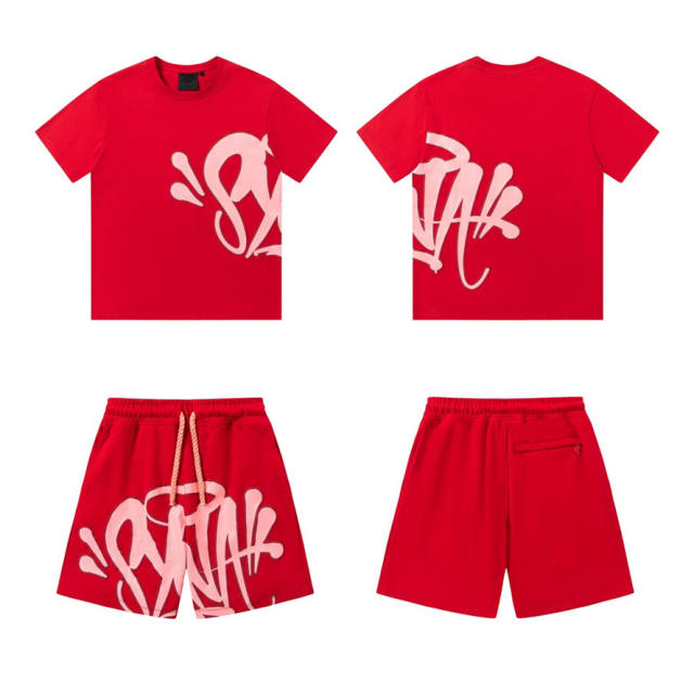 1:1 Top Quality Syna World Drill Style Big Logo T-Shirt Shorts Set