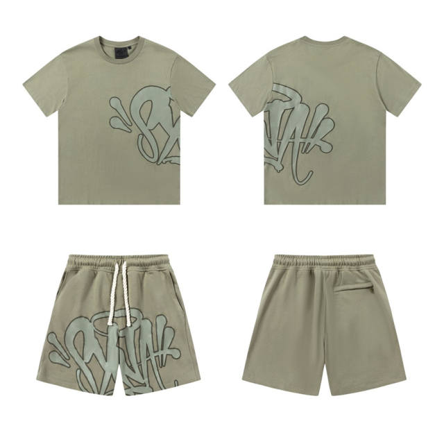 1:1 Top Quality Syna World Drill Style Big Logo T-Shirt Shorts Set