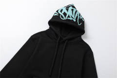 Syna World Drill Style Blue Logo Black Hoodie Pants