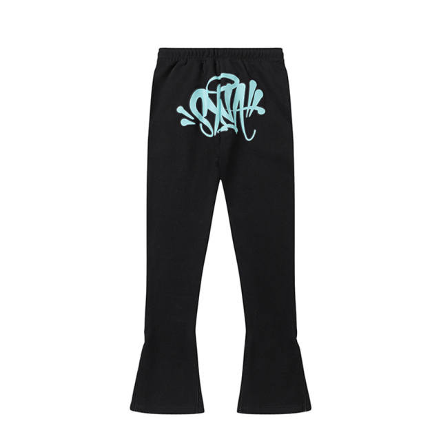Syna World Drill Style Blue Logo Black Hoodie Pants