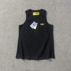 Corteiz Embroidered Logo Top Tank Black White