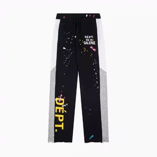 Gallery DEPT Splashing Ink Graffiti Pure Cotton Straight Pants