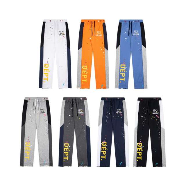 Gallery DEPT Splashing Ink Graffiti Pure Cotton Straight Pants