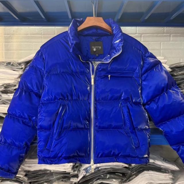 Trapstar Velvet Puffer Jacket Blue