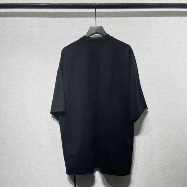 1:1 Quality R*ck Οwens Double Line Cotton Ribbon Four Hole OS T-Shirt