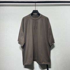 1:1 Quality R*ck Οwens Double Line Cotton Ribbon Four Hole OS T-Shirt