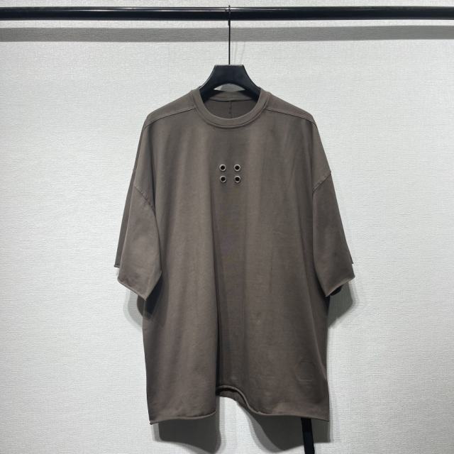 1:1 Quality R*ck Οwens Double Line Cotton Ribbon Four Hole OS T-Shirt