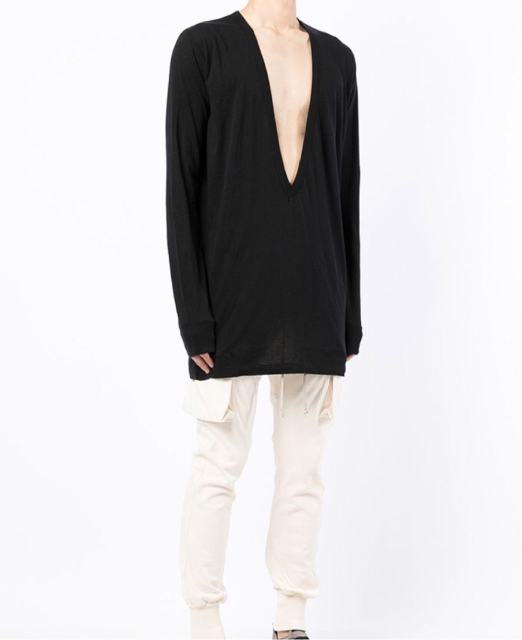 1:1 Quality R*ck Οwens Dylan Light Cotton Long Sleeve T-shirt In Black White