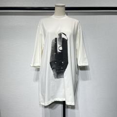 1:1 Quality R*ck Οwens DRKSHDW Photograph-Print Cotton T-Shirt Black White