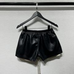 1:1 Quality R*ck Οwens Fog Leather Shorts Black