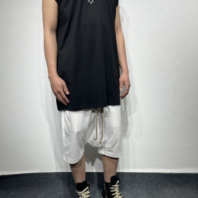 1:1 Quality R*ck Οwens DRKSHDW Long Boxers Cotton Shorts White