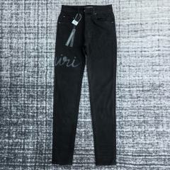 1:1 Quality Amir* Script-logo Skinny Jeans | Black