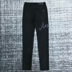 1:1 Quality Amir* Script-logo Skinny Jeans | Black