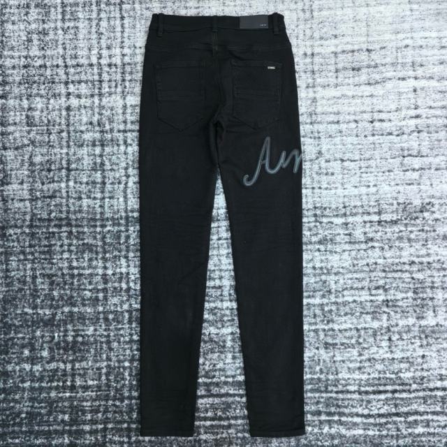 1:1 Quality Amir* Script-logo Skinny Jeans | Black