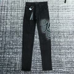 1:1 Quality Amir* MA SWIRL CRYSTAL SKINNY JEAN