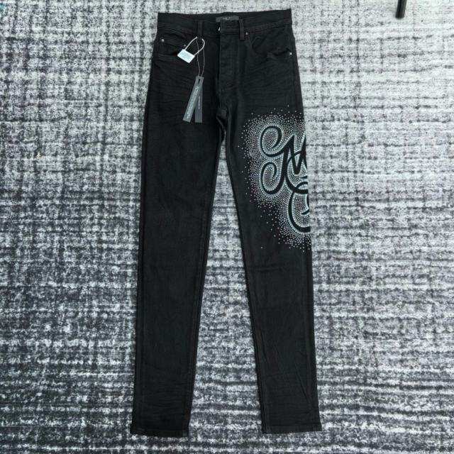 1:1 Quality Amir* MA SWIRL CRYSTAL SKINNY JEAN