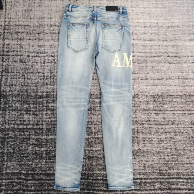 1:1 Quality Amir*Embroidered Biker Jeans MX1