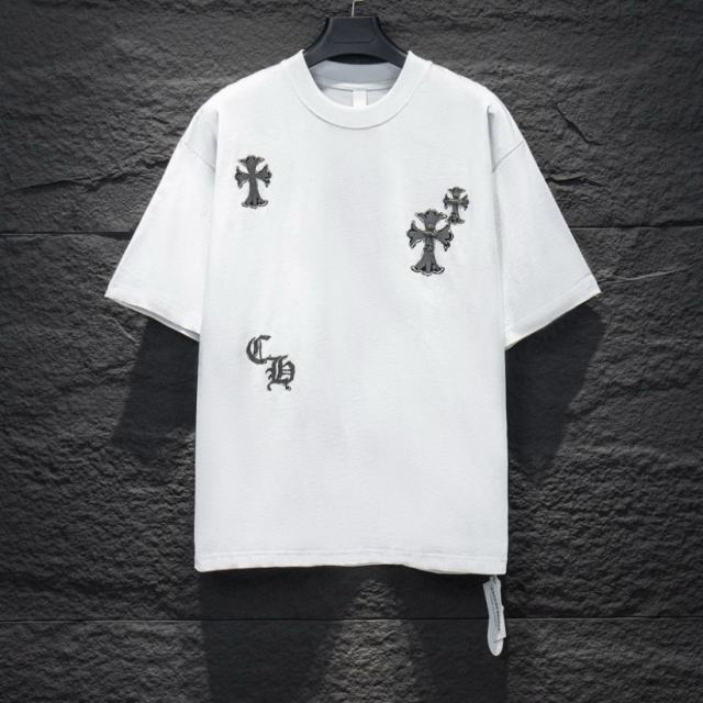 Chr0me Hearts Cross Logo Tee T-Shirt Black White