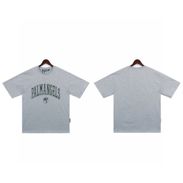 Palm Angels Classic Fonts T-Shirt Gray Black