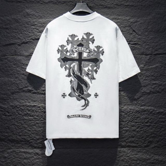 Chr0me Hearts Cross Logo Tee T-Shirt Black White