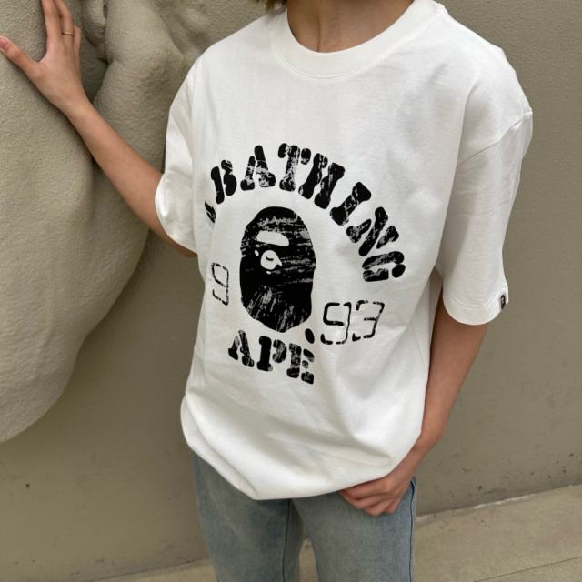 1:1 quality Bape Hand Painted Graffiti Ape Head Print Tee 2 colors