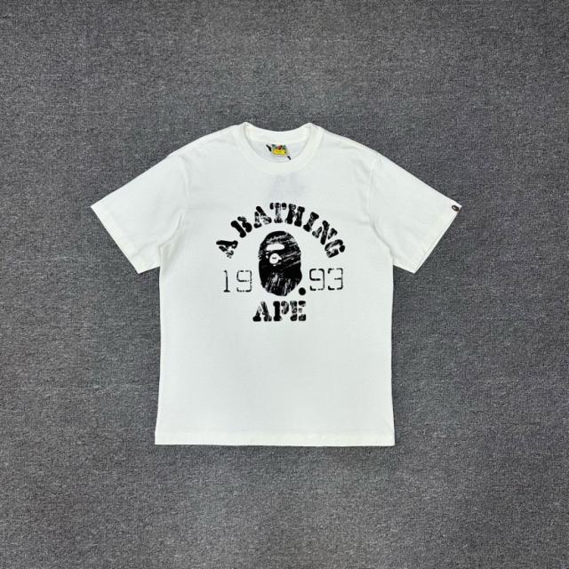 1:1 quality Bape Hand Painted Graffiti Ape Head Print Tee 2 colors