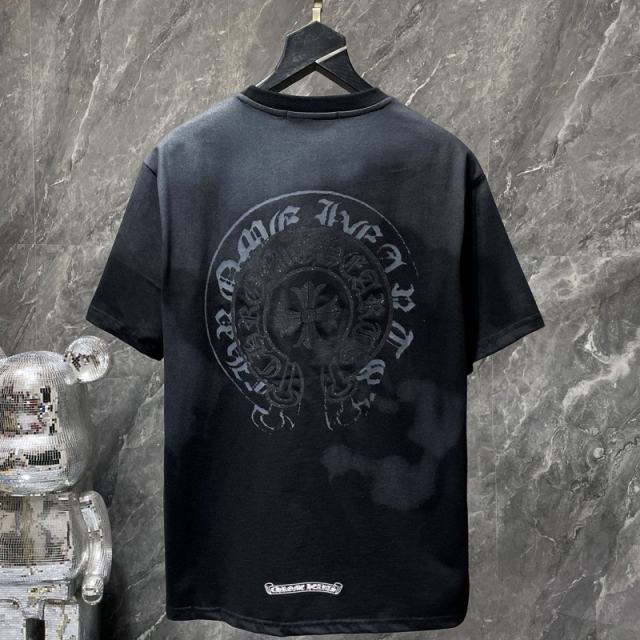 Chr0me Hearts Cross Logo Tee T-Shirt Black Gray+