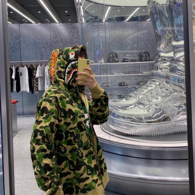 [Best Quality]1:1 Bape ABC Green Camo Hoodie