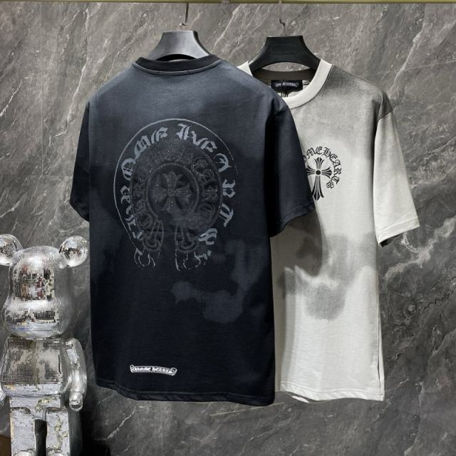 Chr0me Hearts Cross Logo Tee T-Shirt Black Gray+