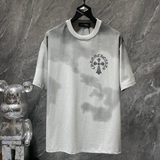 Chr0me Hearts Cross Logo Tee T-Shirt Black Gray+