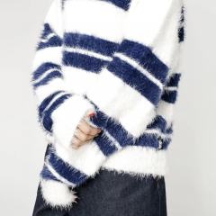 Stussy Hairy Stripe Crew Sweater
