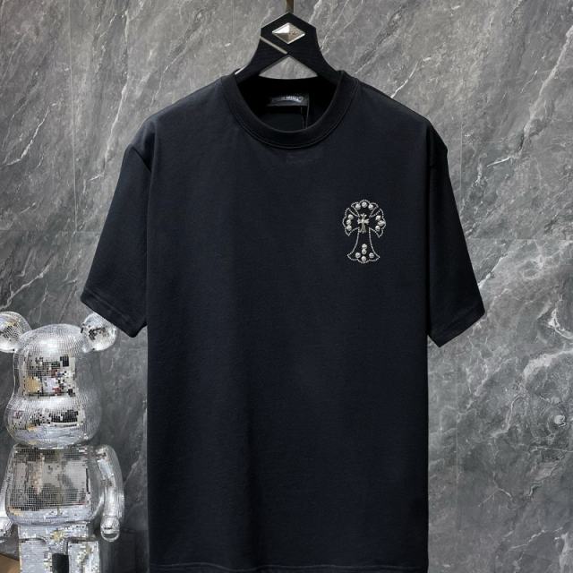 Chr0me Hearts Cross Logo Tee T-Shirt Black White