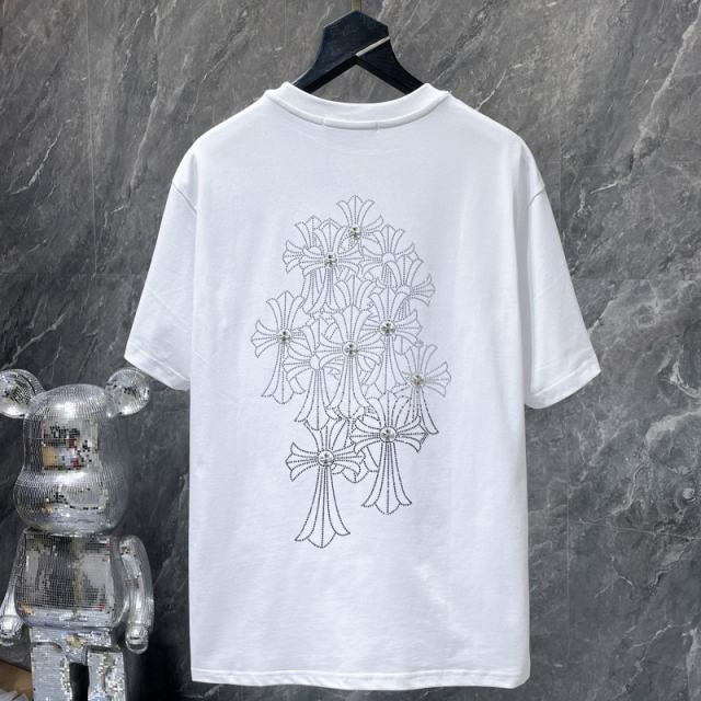 Chr0me Hearts Cross Logo Tee T-Shirt Black White