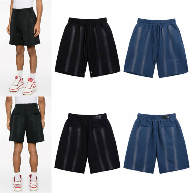 Lion Logo T-Shirt Shorts Black Blue