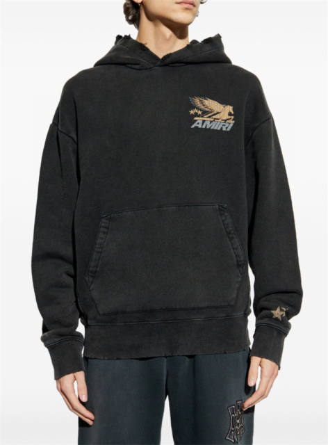 Pegasus Cotton Sweatshirt Hoodie (White/Black)