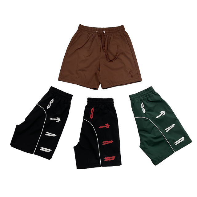 Trapstar lettering patch nylon swim beach shorts 4 colors