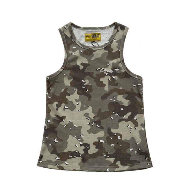 Corteiz Embroidered Logo Top Tank Digital Camo