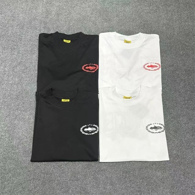 Corteiz Classic Logo Tee White Black