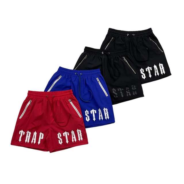Trapstar lettering patch nylon swim beach shorts 4 colors