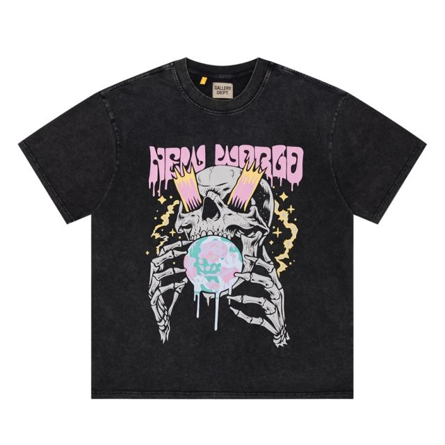 Gallery Dept Distressed T-shirt Black