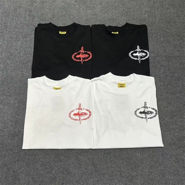 Corteiz Sword Logo Tee White Black