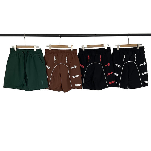 Trapstar lettering patch nylon swim beach shorts 4 colors