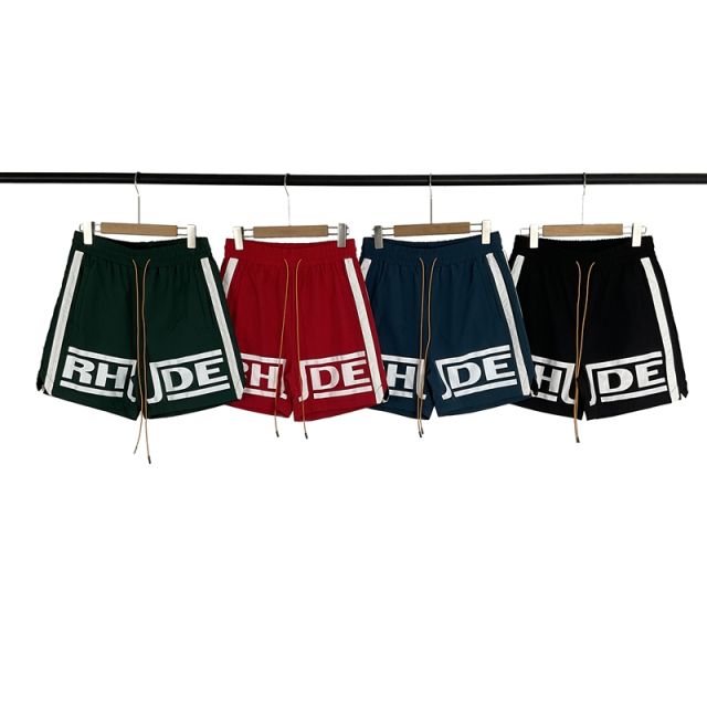 Rhude lettering patch mesh shorts 4 colors