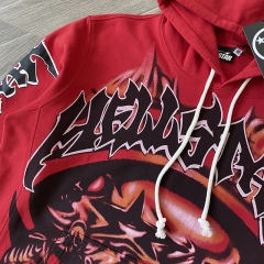 Hellstar Studios Skull Flame Hoodie Red