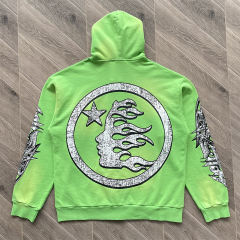 Hellstar Studios Zip Up Hoodie Green