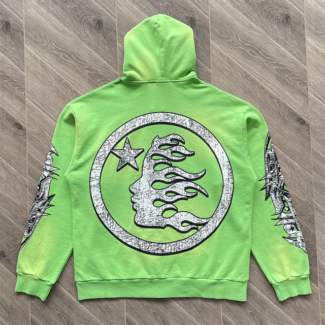 Hellstar Studios Zip Up Hoodie Green