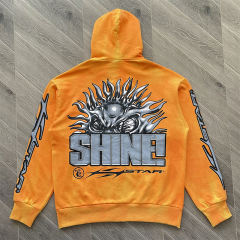 Hellstar Studios Sun Shine Hoodie Orange